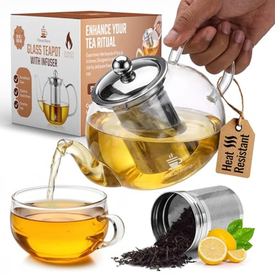 20 oz 600ml Small Clear Glass  - Loose Leaf Tea Infuser review and price
