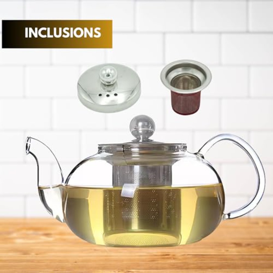 20 oz 600ml Small Clear Glass  - Loose Leaf Tea Infuser review and price